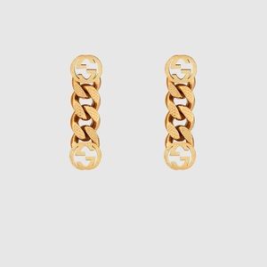 GUCCI INTERLOCKING EARRINGS in yellow gold